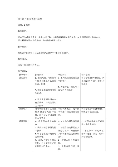 第6课中国象棋趣味造型