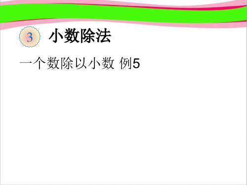 一个数除以小数 例5  公开课一等奖课件