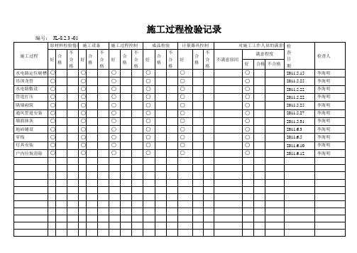 8.2.3施工过程检查记录