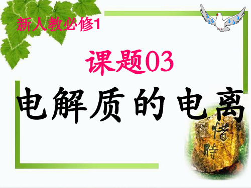 离子反应电解质的电离【新】人教版高中化必修一PPT课件