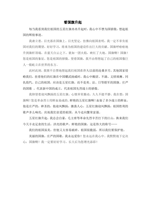 看国旗升起
