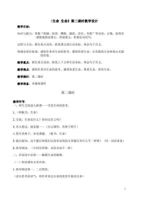 生命 生命教案