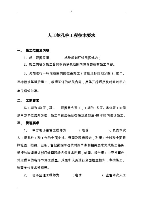 桩基工程技术要求2014.12.9