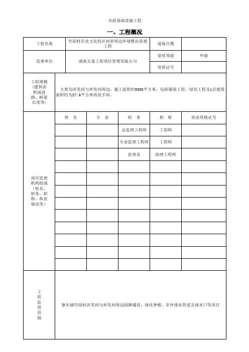 监理评估报告一式三份(范本)