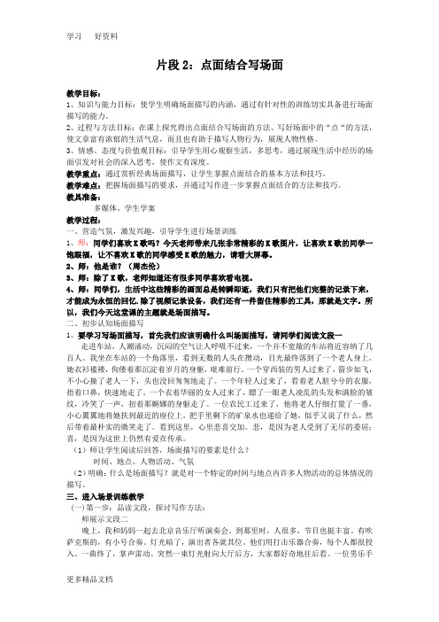 点面结合写作技巧教案汇编