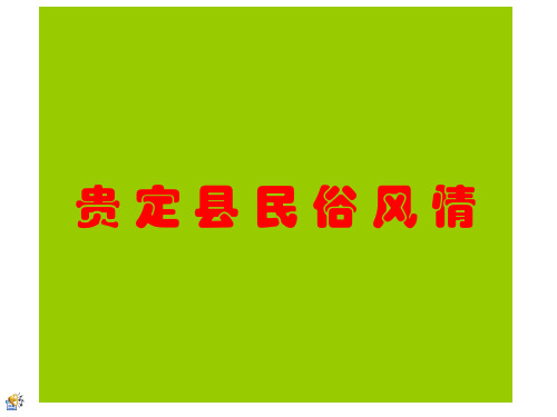 贵 定 县 民 俗 风 情