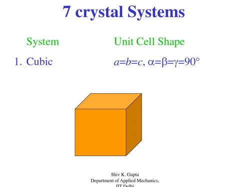 LatticeClassification晶体晶格种类