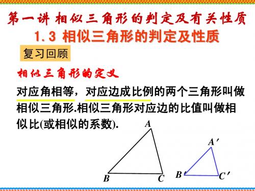 选修4-1 1.3相似三角形的判定及性质