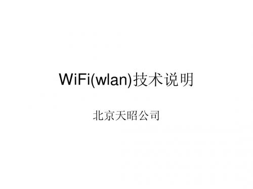 WiFi(wlan)技术说明WiFi(wlan)BCBCCAF5CBB5C3F7