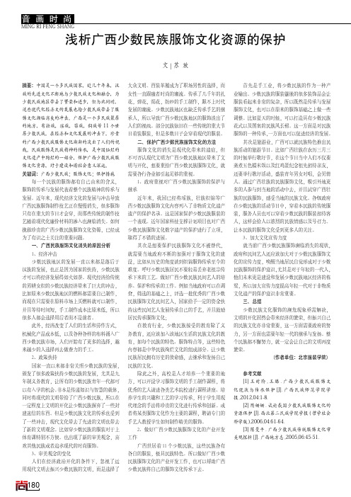 浅析广西少数民族服饰文化资源的保护
