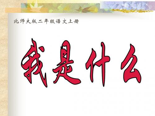 北师大版二年级语文上册《我是什么》PPT演示课件PPT、优质教学课件