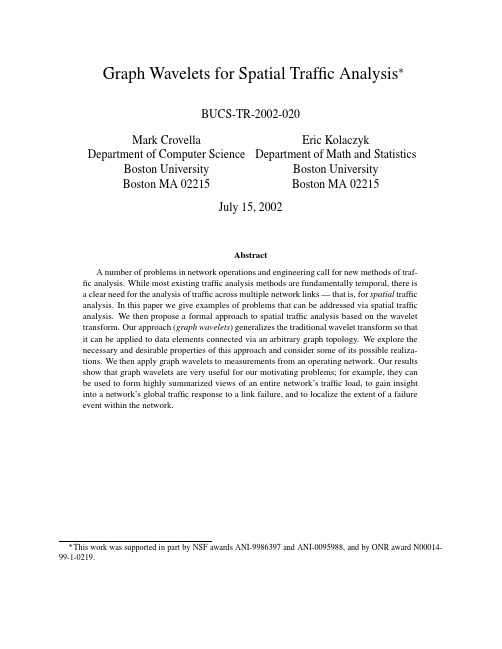 Graph Wavelets for Spatial Traffic Analysis
