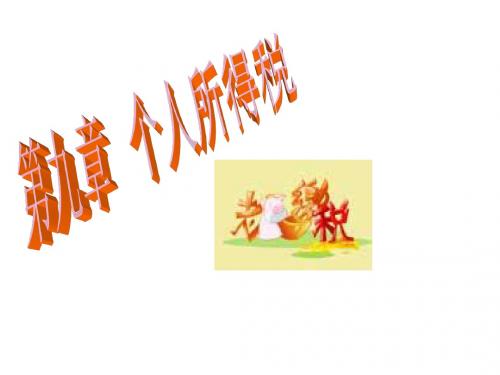 中国税制2010-第9章  个人所得税