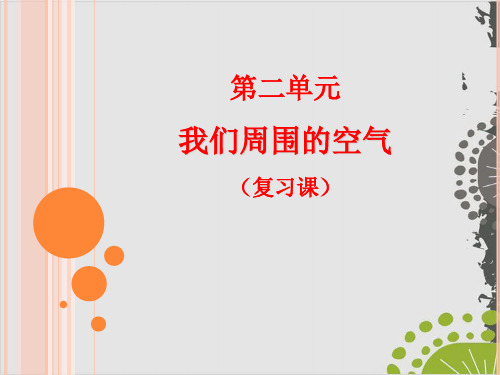 人教版初中化学九上复习课第二单元 我们周围的空气 课件 _3