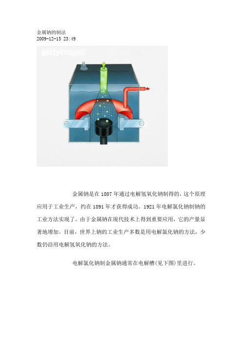 金属钠的制法
