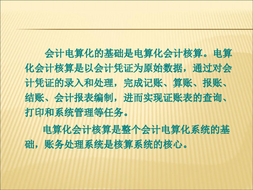 【课件】账务处理系统及报表管理系统PPT