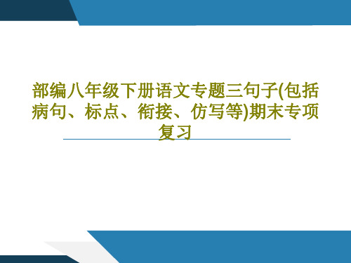 部编八年级下册语文专题三句子(包括病句、标点、衔接、仿写等)期末专项复习共24页