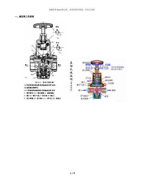 减压阀工作原理