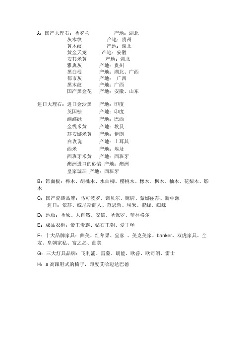 大理石产地