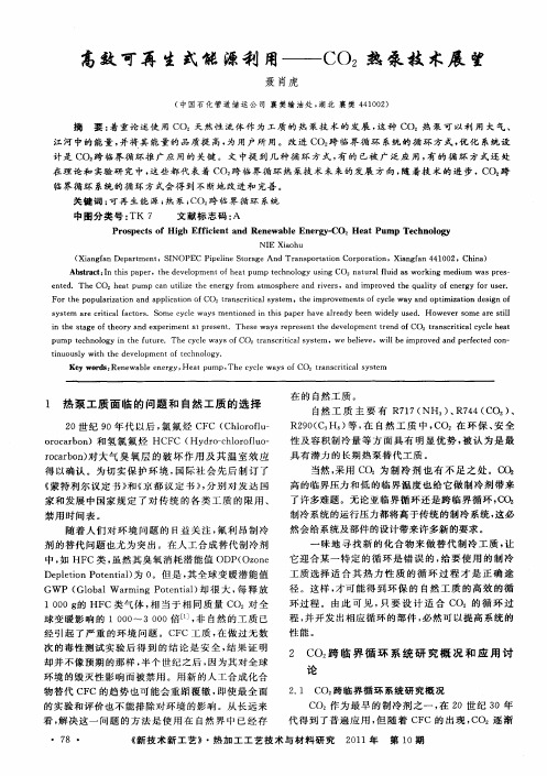 高效可再生式能源利用——CO2热泵技术展望