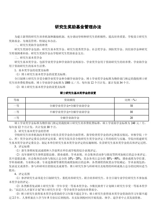 武汉理工大学考研奖学金情况介绍