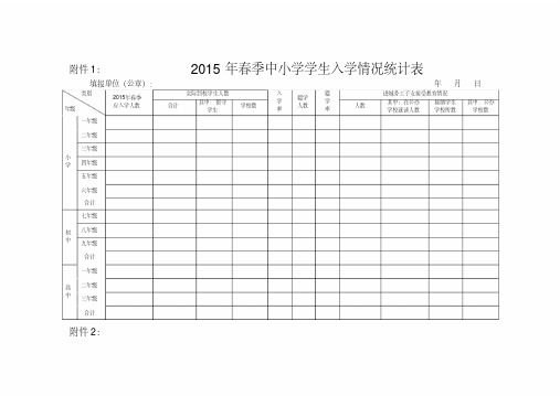 2015春开学检查用表格