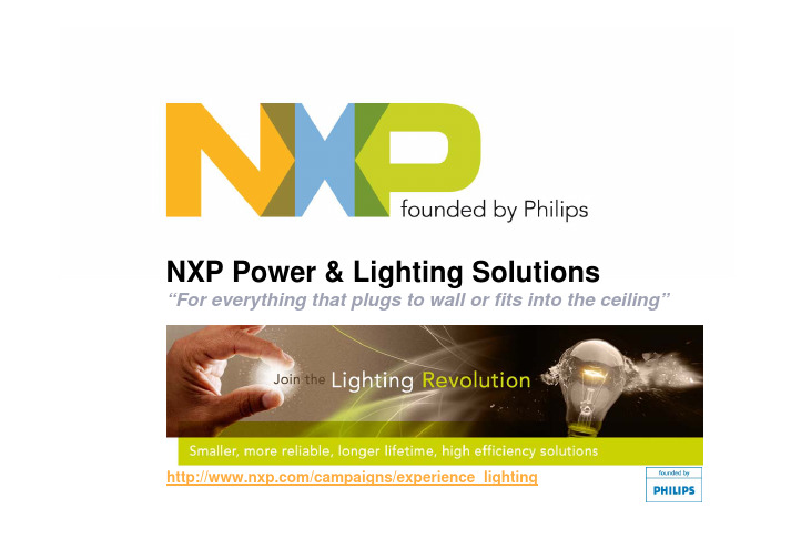 NXP Lighting product Jan 15 2010