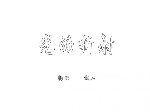 (201907)光的折射-华师大版