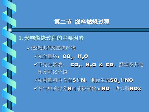 除尘与净化技术第二章燃烧与大气污染02课