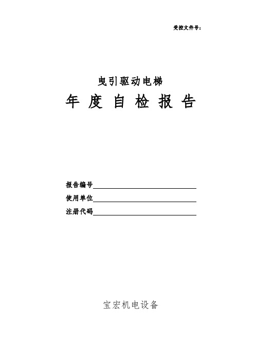 曳引式电梯年度自检报告范本