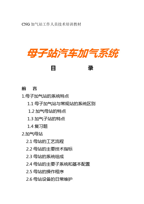 技术培训教材加气子站母站加气系统工艺介绍