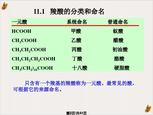 大学本科有机化学羧酸ppt实用课件