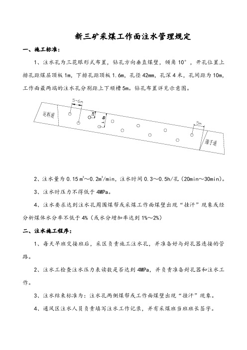 短壁注水的技术规范