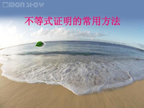 不等式证明的常用方法