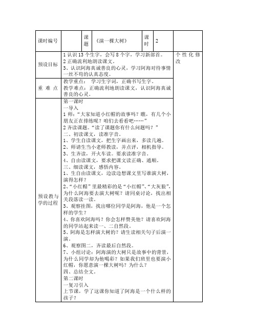 8《演一棵大树》