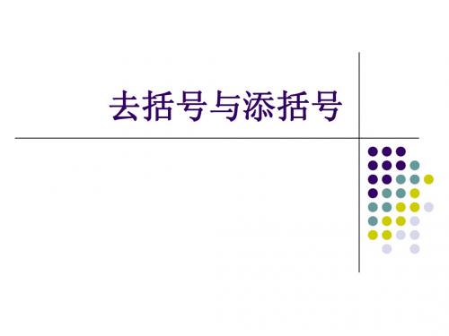 3.4.3去括号与添括号