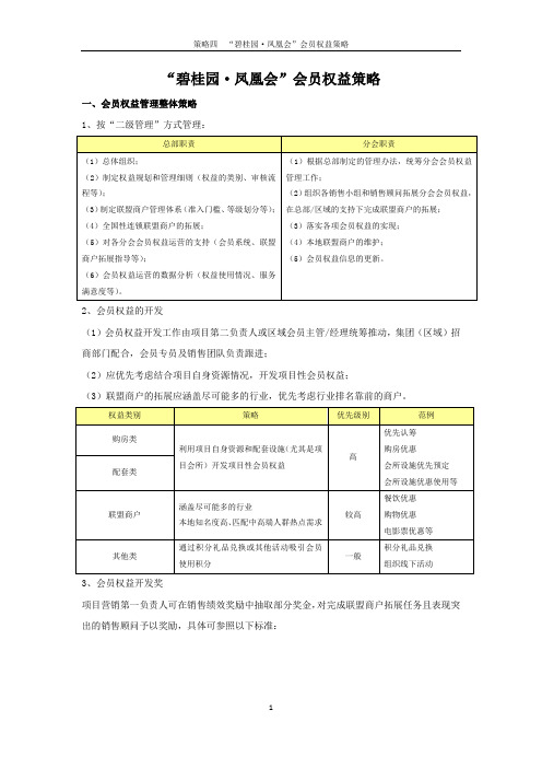碧桂园凤凰 会员权益策略