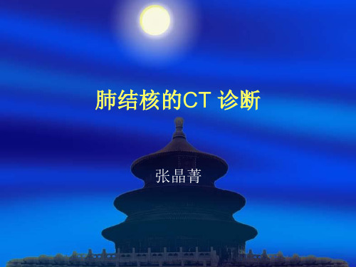 肺结核的CT诊断ppt课件