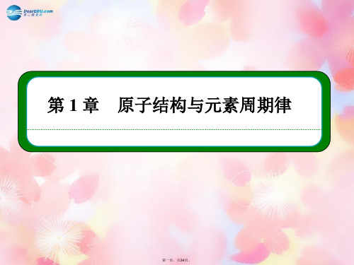 高中化学 第一章 原子结构与元素周期律本章总结课件 鲁科版必修2