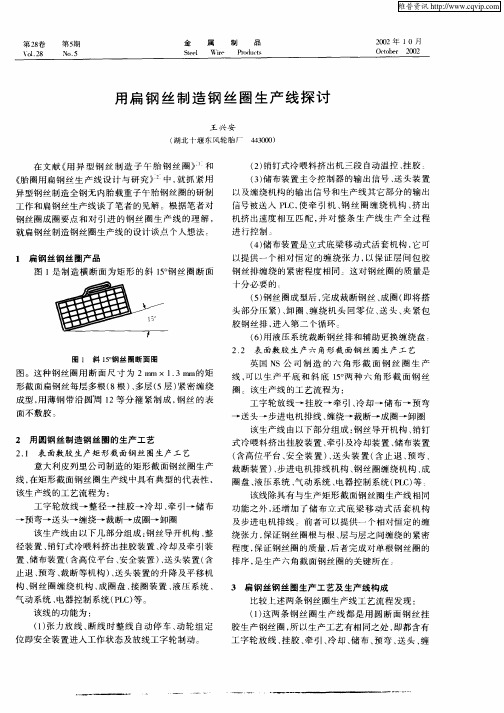 用扁钢丝制造钢丝圈生产线探讨