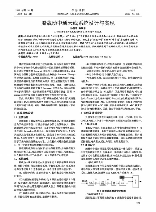 船载动中通天线系统设计与实现