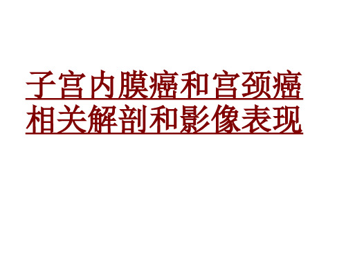 医学子宫内膜癌和宫颈癌相关解剖和影像表现专题课件