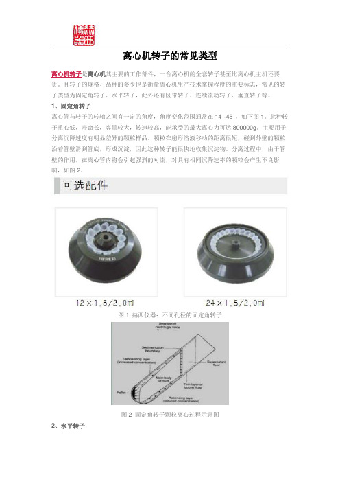 离心机转子的常见类型