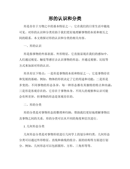 形的认识和分类