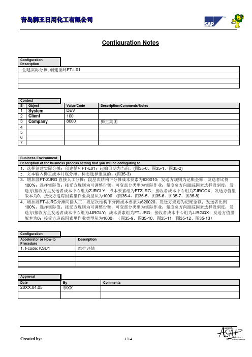 034全套资料_青岛狮王日化SAP实施项目_CO_配置文档_35定义实际分摊
