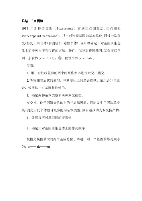 总结 三点测验