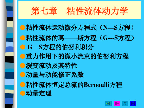 第七章粘性流体动力学