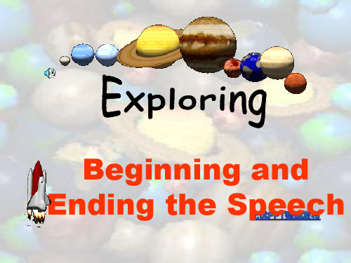 Beginning and ending the speech