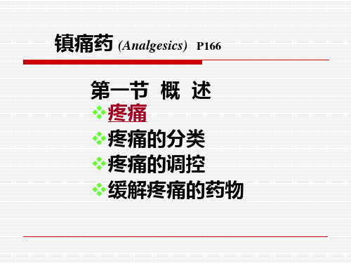 镇痛药---精品医学课件