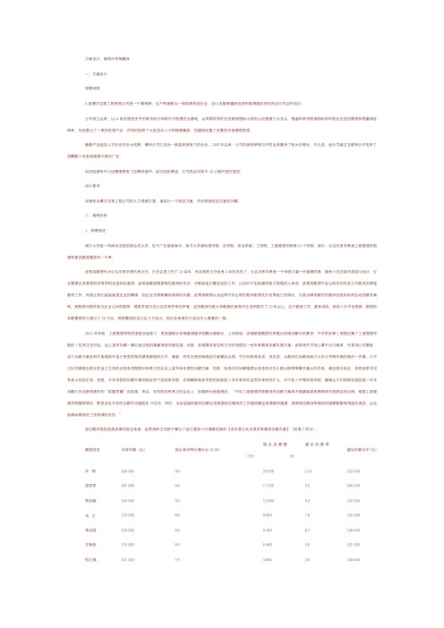方案设计案例分析